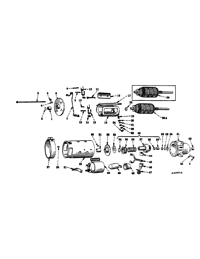 Схема запчастей Case IH 350 - (100) - ELECTRICAL SYSTEM, CARBURETED ENGINE, CRANKING MOTOR, DELCO-REMY, 12 VOLT (06) - ELECTRICAL SYSTEMS