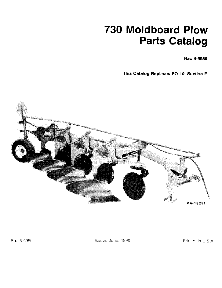 Схема запчастей Case IH 730 - (1-1) - 730 MOLDBOARD PLOW 
