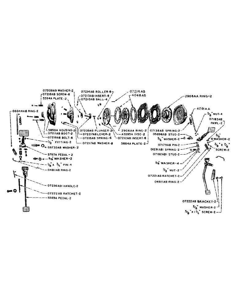 Схема запчастей Case IH DV-SERIES - (074) - INDEPENDENT BRAKE, D, DC, DO, DV (06) - POWER TRAIN