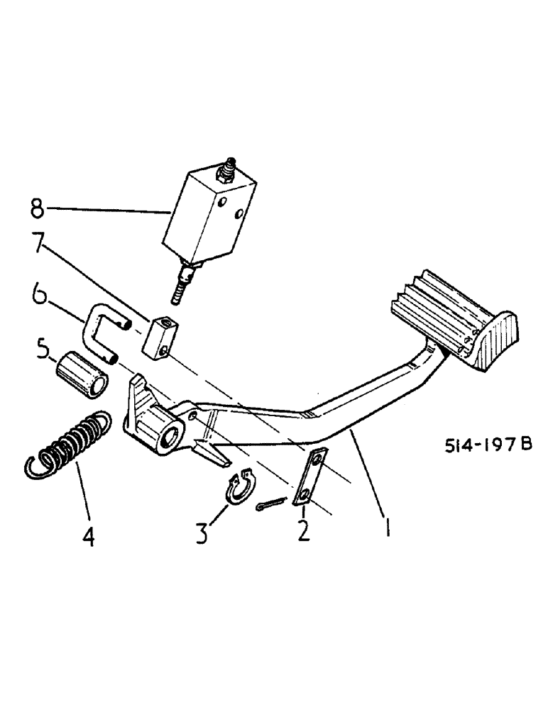 Схема запчастей Case IH 574 - (07-076) - FOOT-N-INCH CONTROLS, TRACTOR FITTED W/H/SPEED CONTROLS (04) - Drive Train