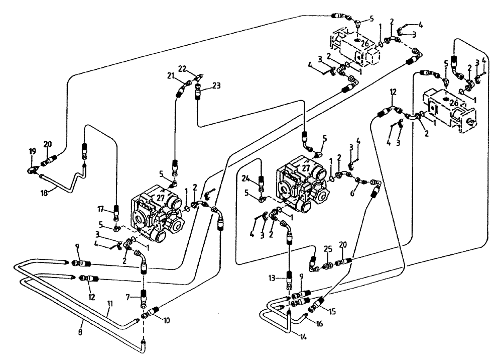 Схема запчастей Case IH 7700 - (B06[55A]) - HYDRAULIC CIRCUIT {TRANSMISSION} {PRIMARY/SECONDARY FIXED EXTRACTOR} Hydraulic Components & Circuits