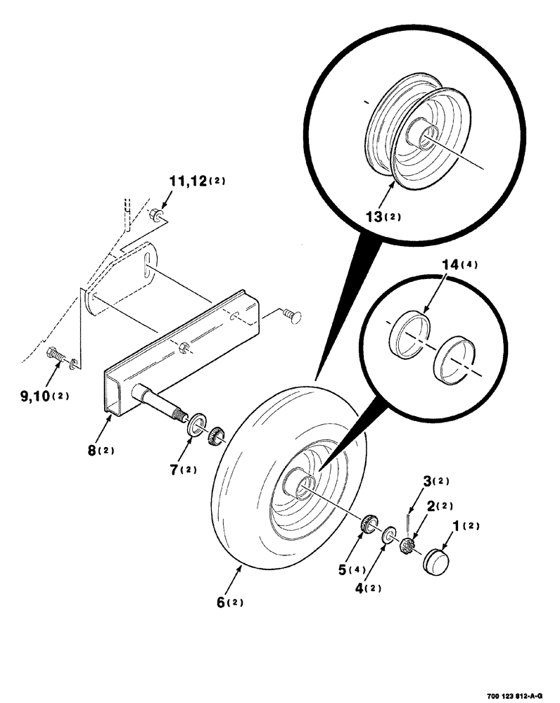 Схема запчастей Case IH 8576 - (03-018) - PICKUP GAUGE WHEEL ASSEMBLY Pickup
