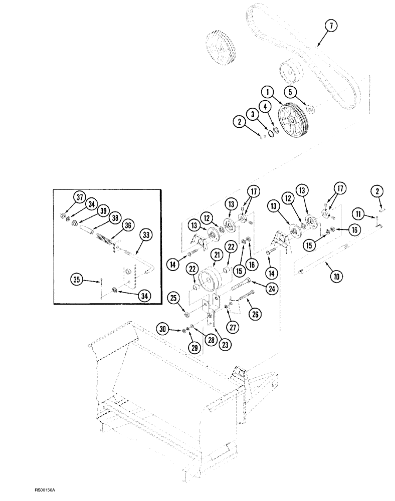 Схема запчастей Case IH 1500-SERIES - (09-30) - INPUT DRIVE 