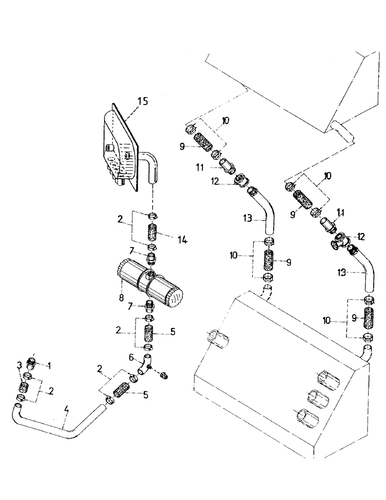 Схема запчастей Case IH 7700 - (B05-03) - HYDRAULICS, SUCTION LINES, SWINGING KNIFE 7700 Hydraulic Components & Circuits