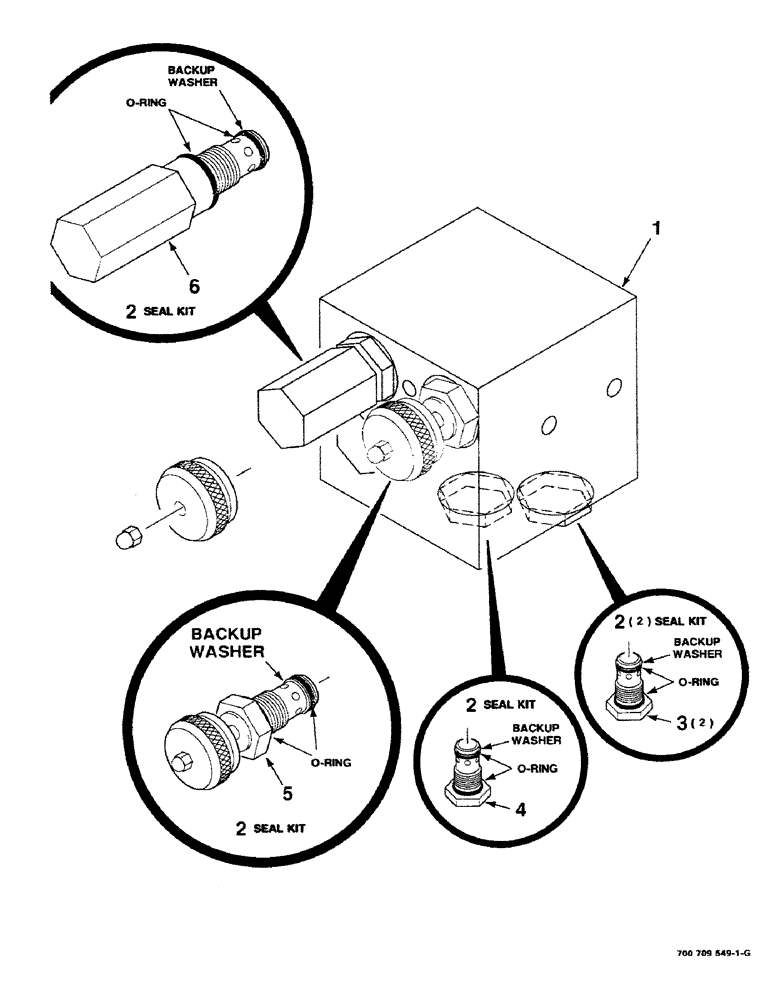 Схема запчастей Case IH 8430 - (8-04) - VALVE ASSEMBLY (BALE TENSION), (700709549 VALVE ASSEMBLY - (07) - HYDRAULICS