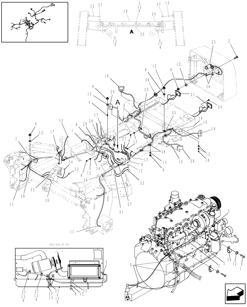 Схема запчастей Case IH WD2303 - (06.03[1]) - ELECTRICAL, REAR FRAME, 6-CYLINDER (06) - ELECTRICAL