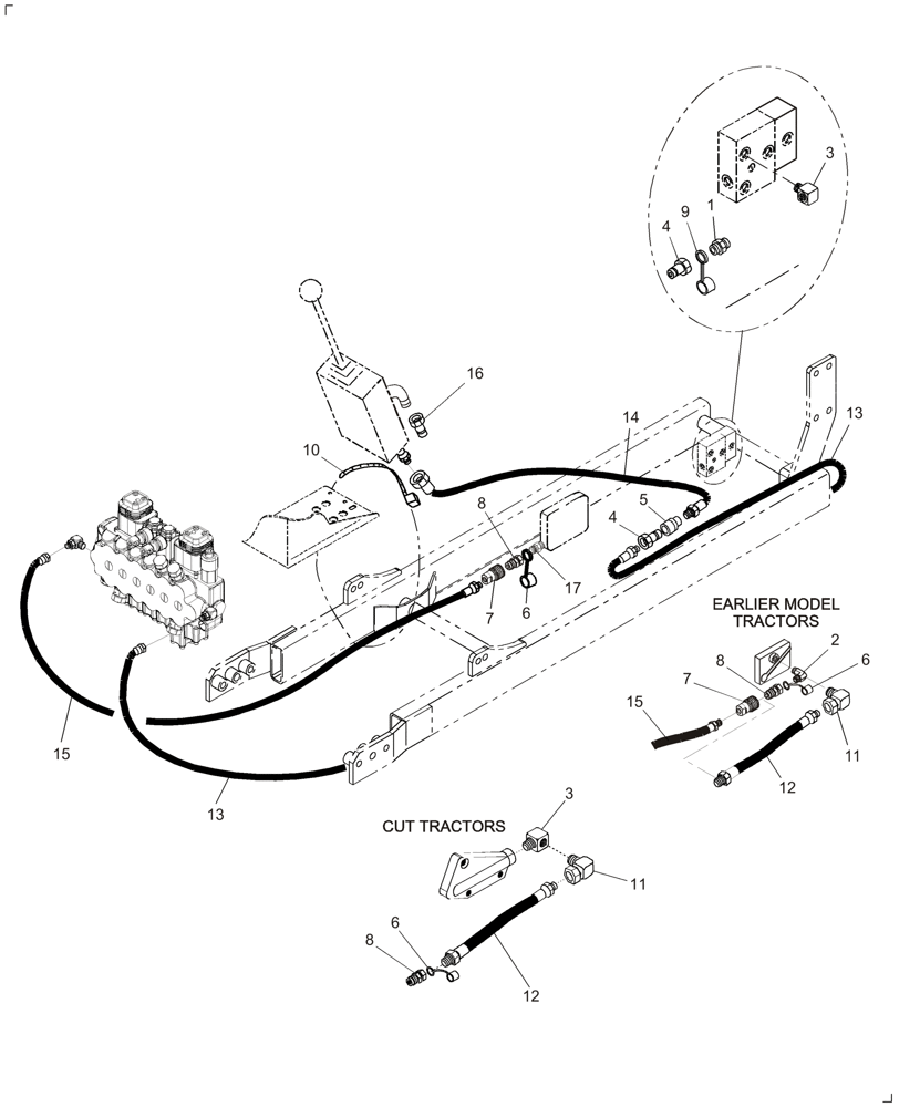 Схема запчастей Case IH BH102 - (040) - HYDRAULIC KIT - D35,DX35.D40,DX40,D45,DX45,FARMALL40/45/50 - 715431026 (35) - HYDRAULIC SYSTEMS