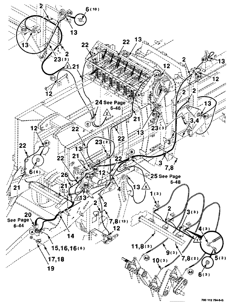 Схема запчастей Case IH 8590 - (06-42) - LUBE ASSEMBLY, CENTRALIZED, S.N. CFH0139001 THRU CFH0139499 (14) - BALE CHAMBER