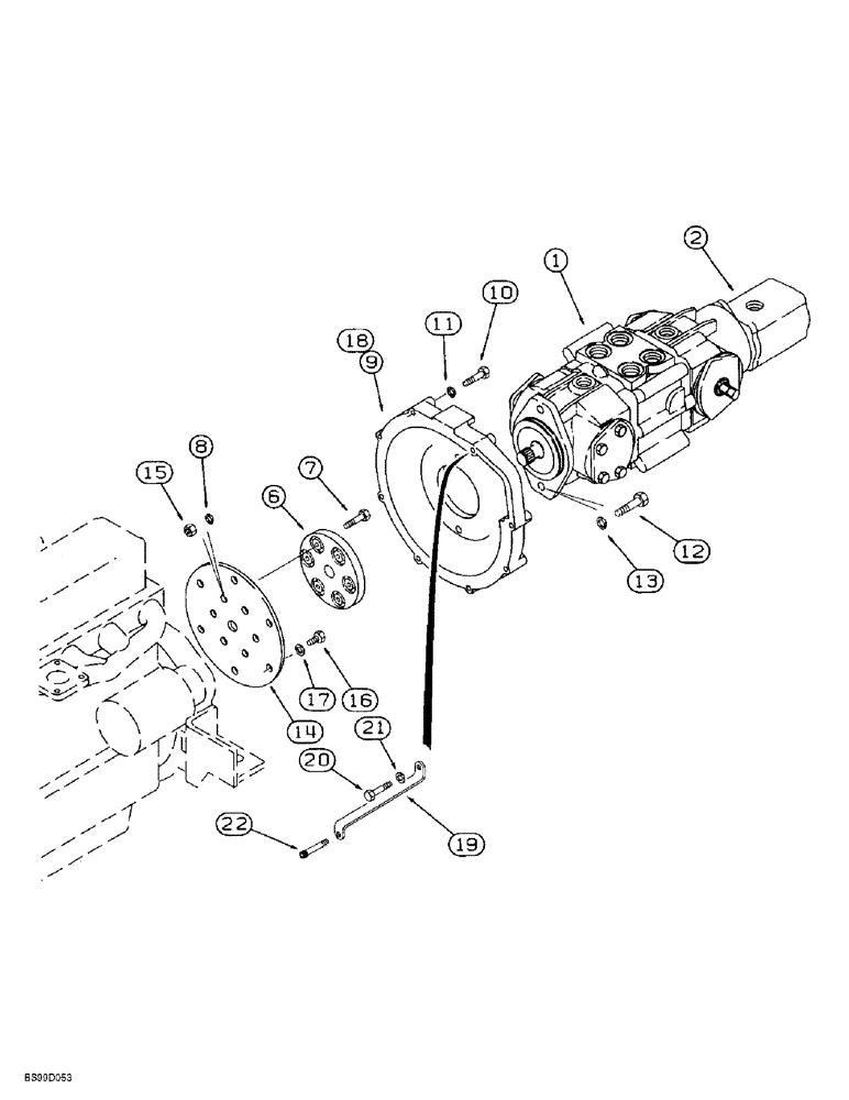 Схема запчастей Case IH 1838 - (6-10) - TANDEM PUMP MOUNTING (06) - POWER TRAIN