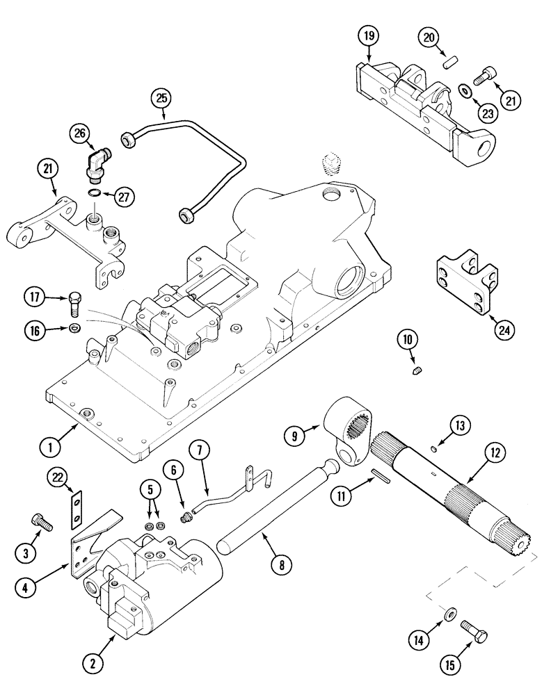 Схема запчастей Case IH C80 - (08-17) - DRAFT CONTROL (08) - HYDRAULICS