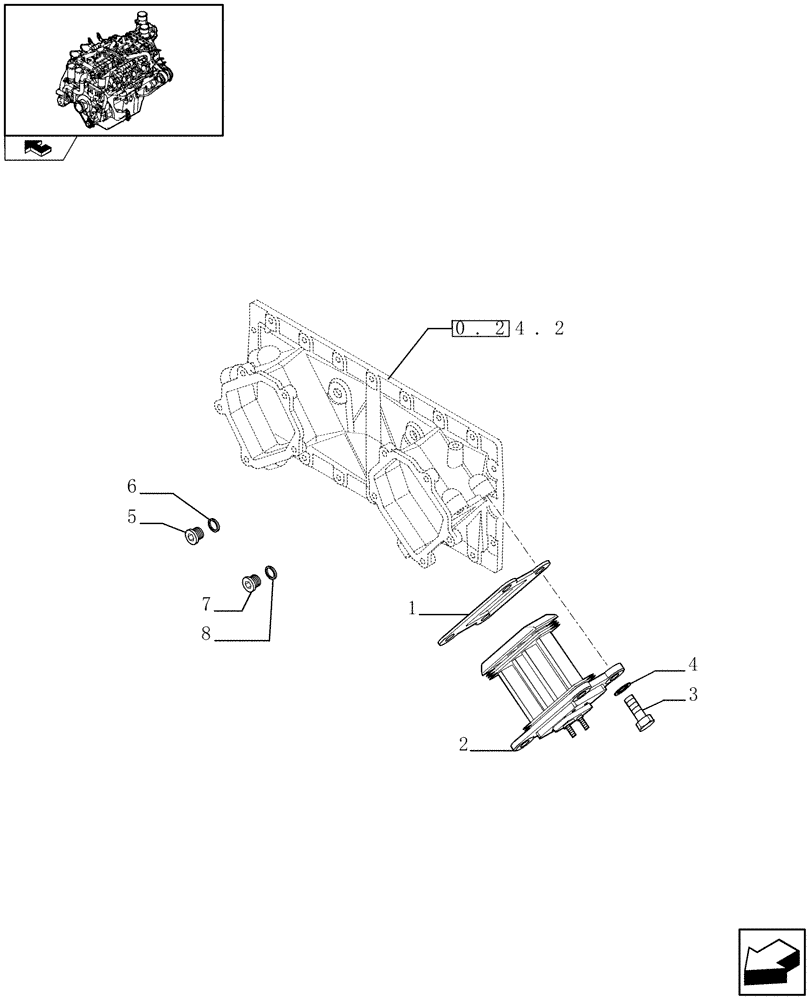 Схема запчастей Case IH FVAE2884X B200 - (0.36.7) - HAND STARTER SETTINGS (504074212-504094918) 