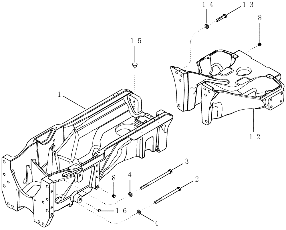 Схема запчастей Case IH MX230 - (09-01) - FRONT FRAME (09) - CHASSIS/ATTACHMENTS