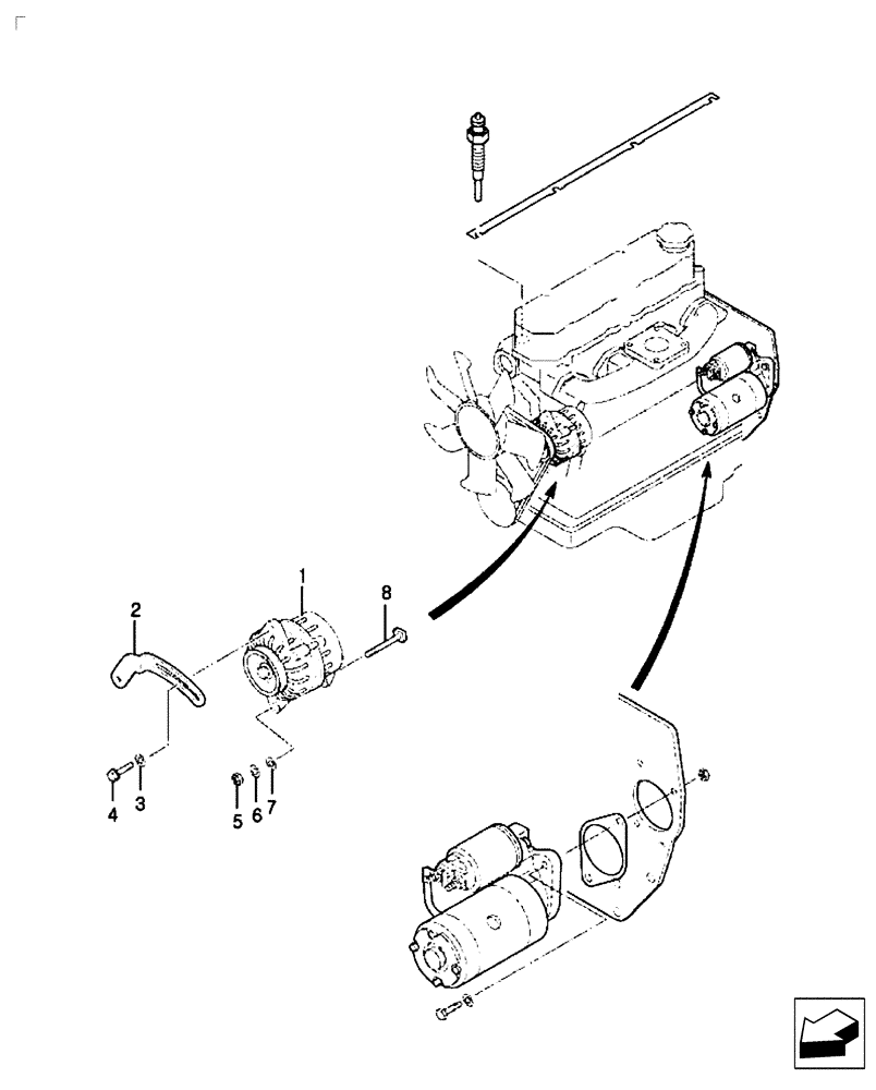 Схема запчастей Case IH FARMALL 35B - (55.301.01) - ALTERNATOR (55) - ELECTRICAL SYSTEMS