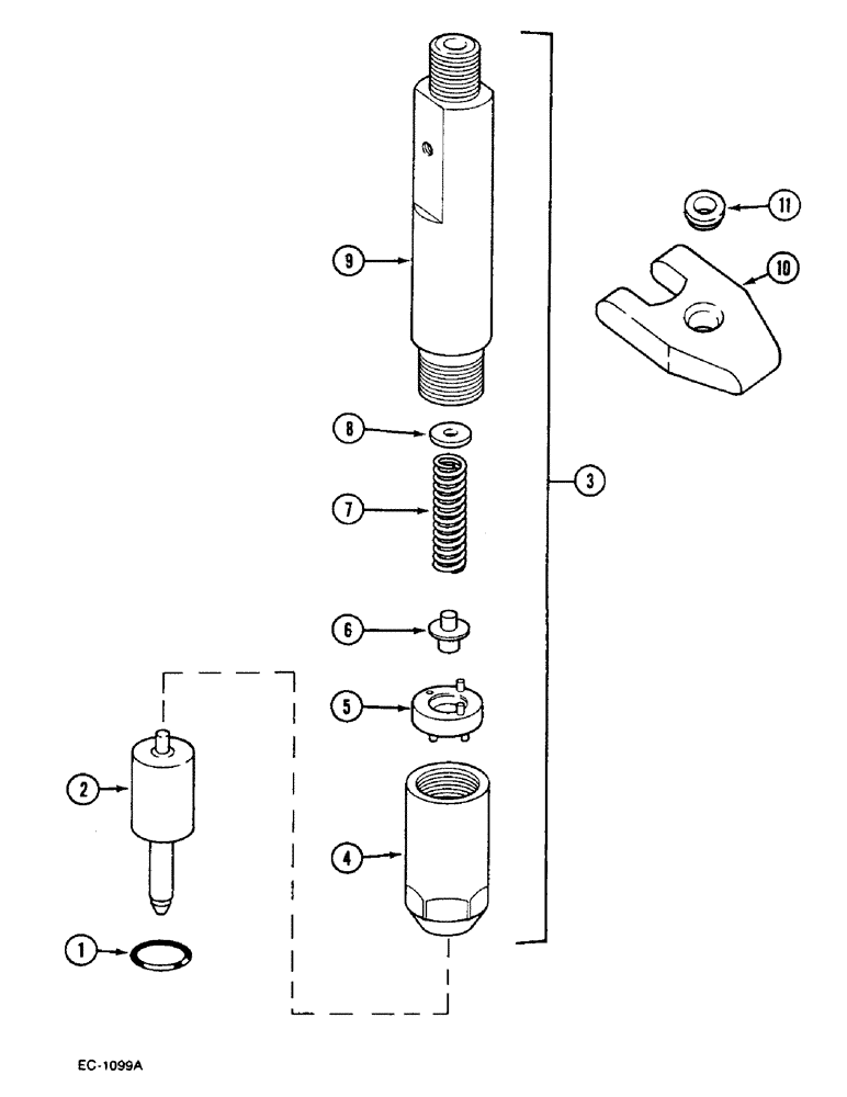 Схема запчастей Case IH 533 - (3-116) - FUEL INJECTION NOZZLE HOLDER (03) - FUEL SYSTEM