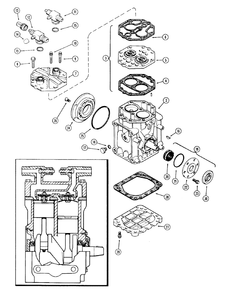 Схема запчастей Case IH 870 - (325A) - YORK COMPRESSOR (09) - CHASSIS/ATTACHMENTS