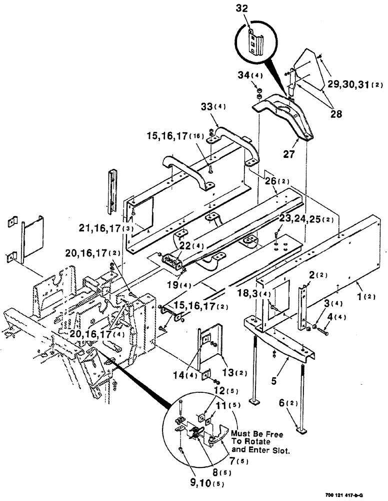 Схема запчастей Case IH 8555 - (05-10) - BALE CHAMBER ASSEMBLY (REAR) (13) - FEEDER