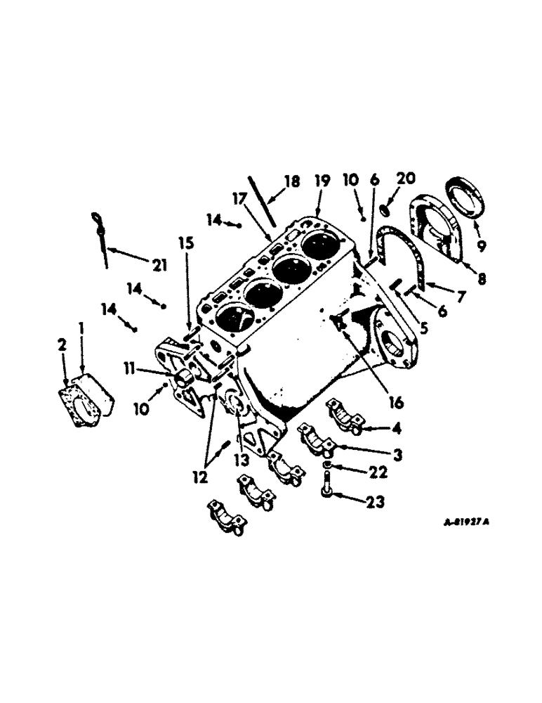 Схема запчастей Case IH BC-144 - (H-09) - CRANKCASE AND RELATED PARTS 