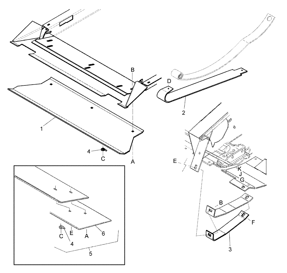 Схема запчастей Case IH 1052 - (09-50A) - PLASTIC SKIDS ATTACHMENT (09) - CHASSIS