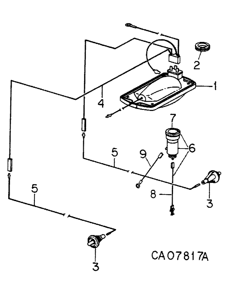 Схема запчастей Case IH 5488 - (08-26) - ELECTRICAL, CIGAR LIGHTER, DOME LIGHT AND CONNECTIONS, TRACTORS WITH DELUXE CONTROL CENTER (06) - ELECTRICAL