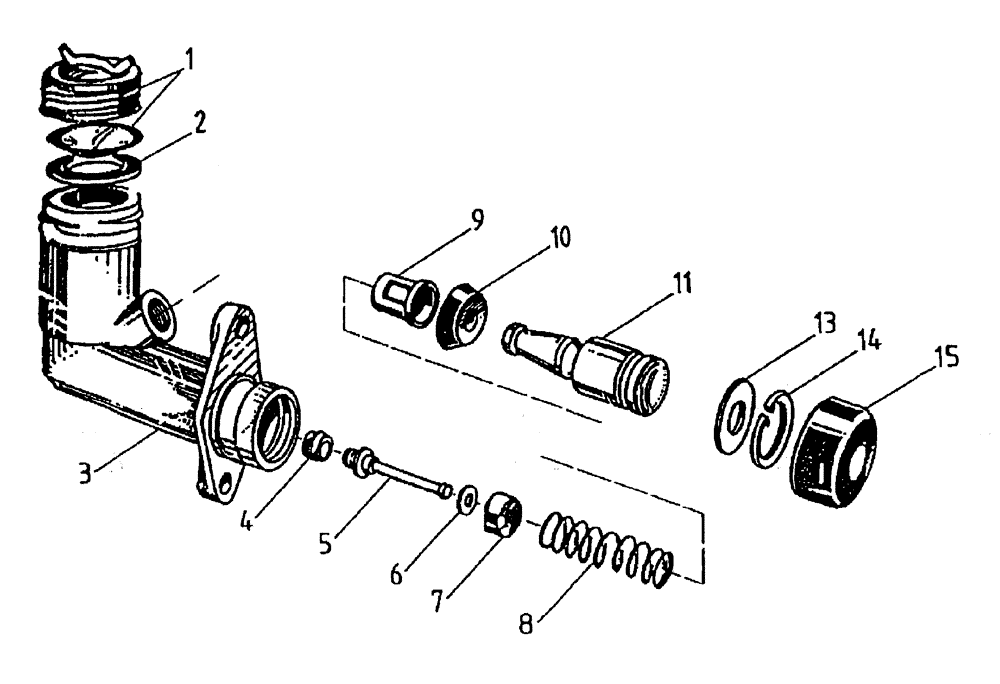 Схема запчастей Case IH AUSTOFT - (A02-07) - BRAKE MASTER CYLINDER Mainframe & Functioning Components