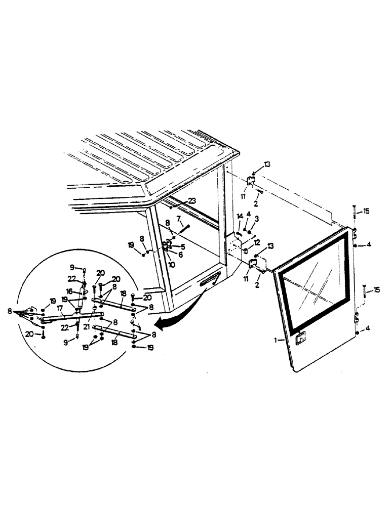 Схема запчастей Case IH 9170 - (01-07) - DOOR AND MOUNTING (10) - CAB