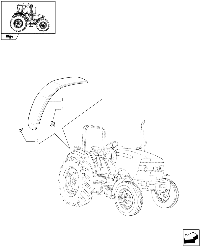 Схема запчастей Case IH FARMALL 80 - (1.92.87/03) - REAR FENDERS RUBBER SIDE EXTENSIONS (VAR.335869) (10) - OPERATORS PLATFORM/CAB