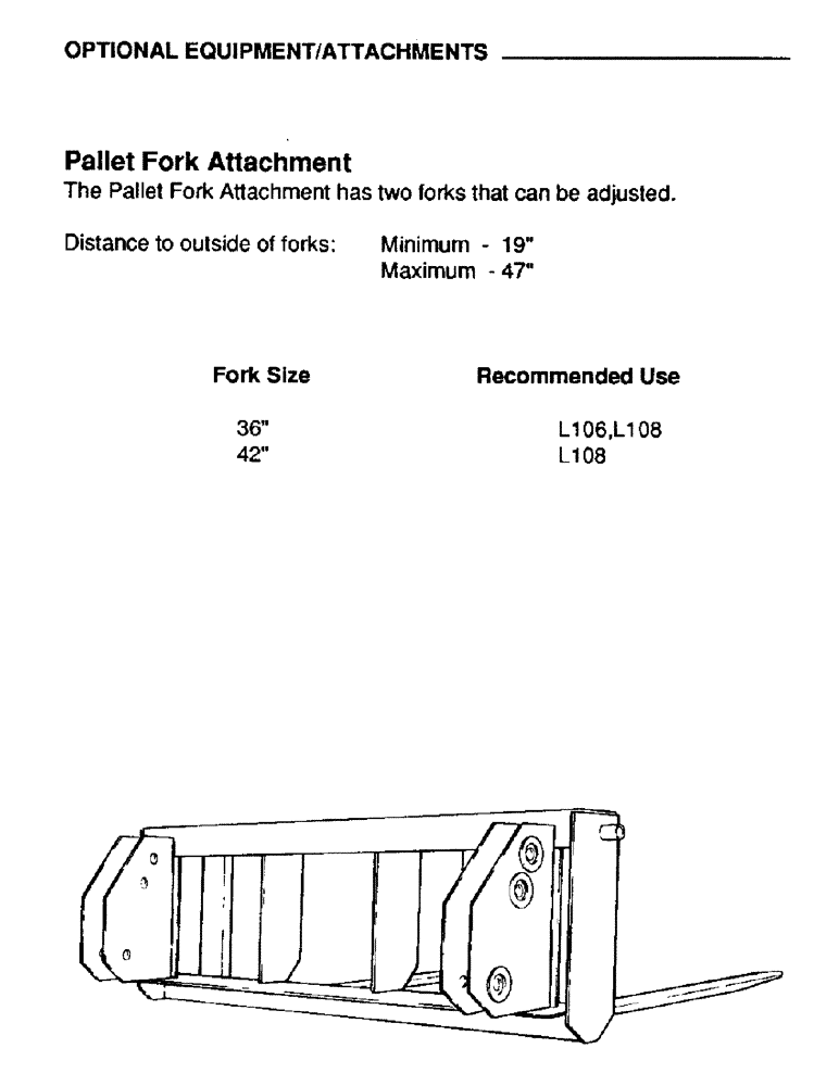 Схема запчастей Case IH L108 - (24) - OPTIONAL EQUIPMENT/ATTACHMENTS, PALLET FORK ATTACHMENT (08) - HYDRAULICS