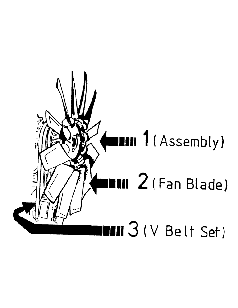 Схема запчастей Case IH 7000 - (C02-00) - COOLING FAN AND DRIVE BELT, 108 Engine & Engine Attachments