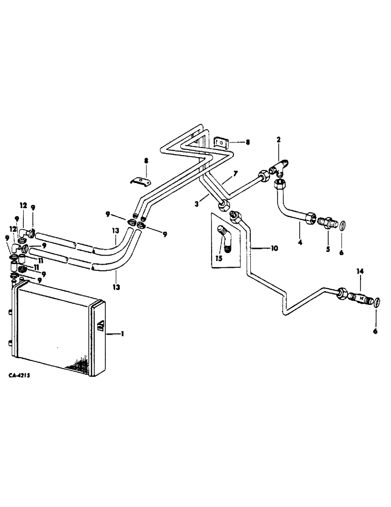 Схема запчастей Case IH 454 - (06-05) - COOLING, OIL COOLER, HYDROSTATIC DRIVE TRACTORS Cooling