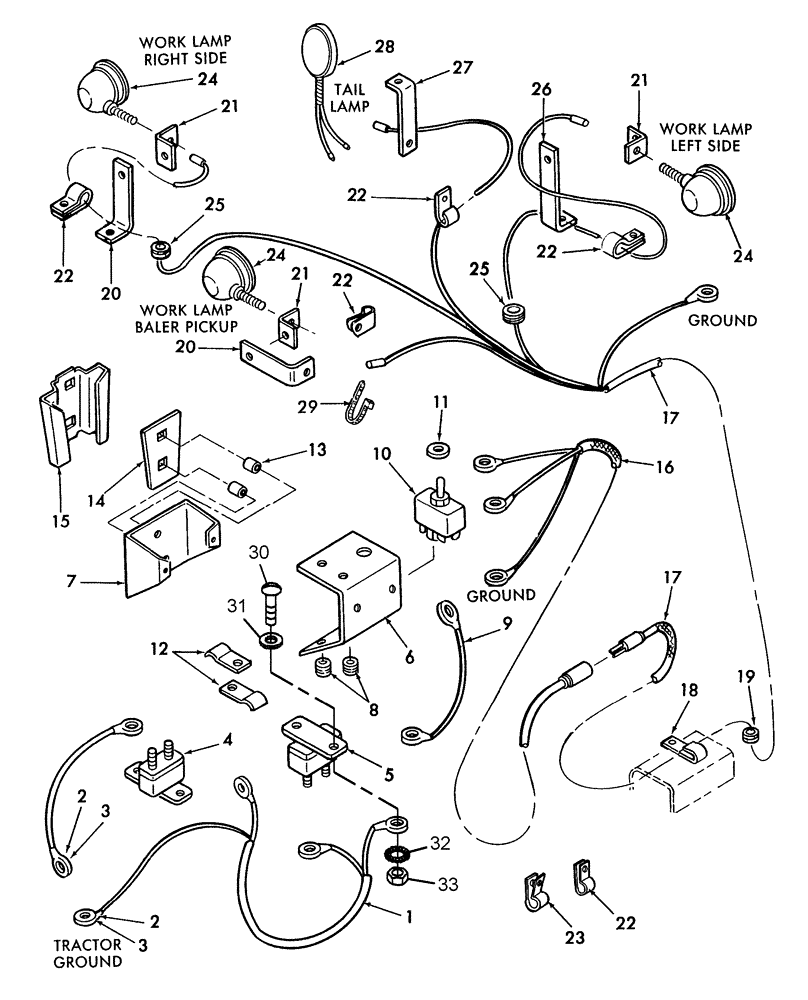 Схема запчастей Case IH SBX530 - (061) - LIGHTING (55) - ELECTRICAL SYSTEMS