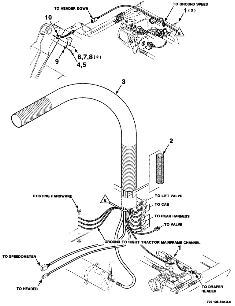 Схема запчастей Case IH 8880HP - (04-020) - CONSOLE WIRING HARNESS ASSEMBLY - LOWER (55) - ELECTRICAL SYSTEMS