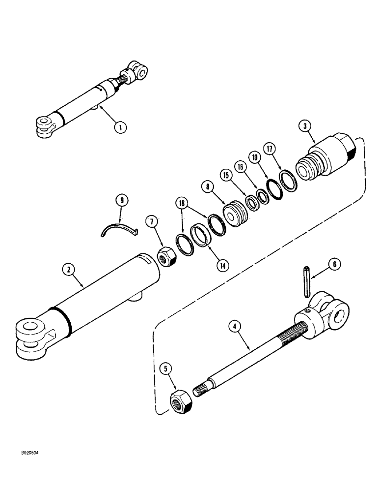 Схема запчастей Case IH 2022 - (8-42) - FAN ENGAGEMENT CYLINDER, USED WITH 8 INCH DIAMETER IDLER PULLEY (07) - HYDRAULICS