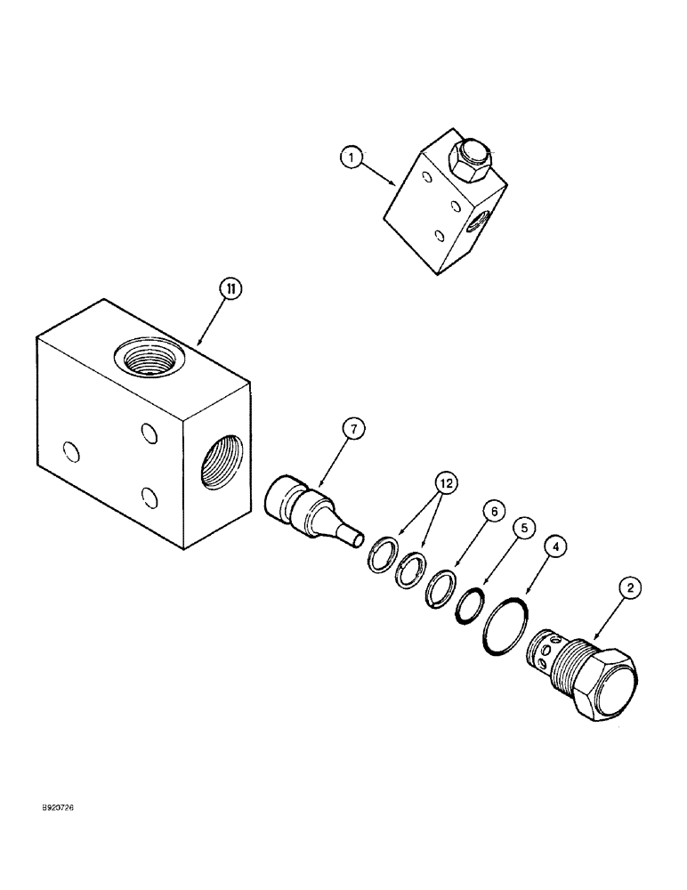 Схема запчастей Case IH 2022 - (8-26) - PILOT OPERATED CHECK VALVE (07) - HYDRAULICS