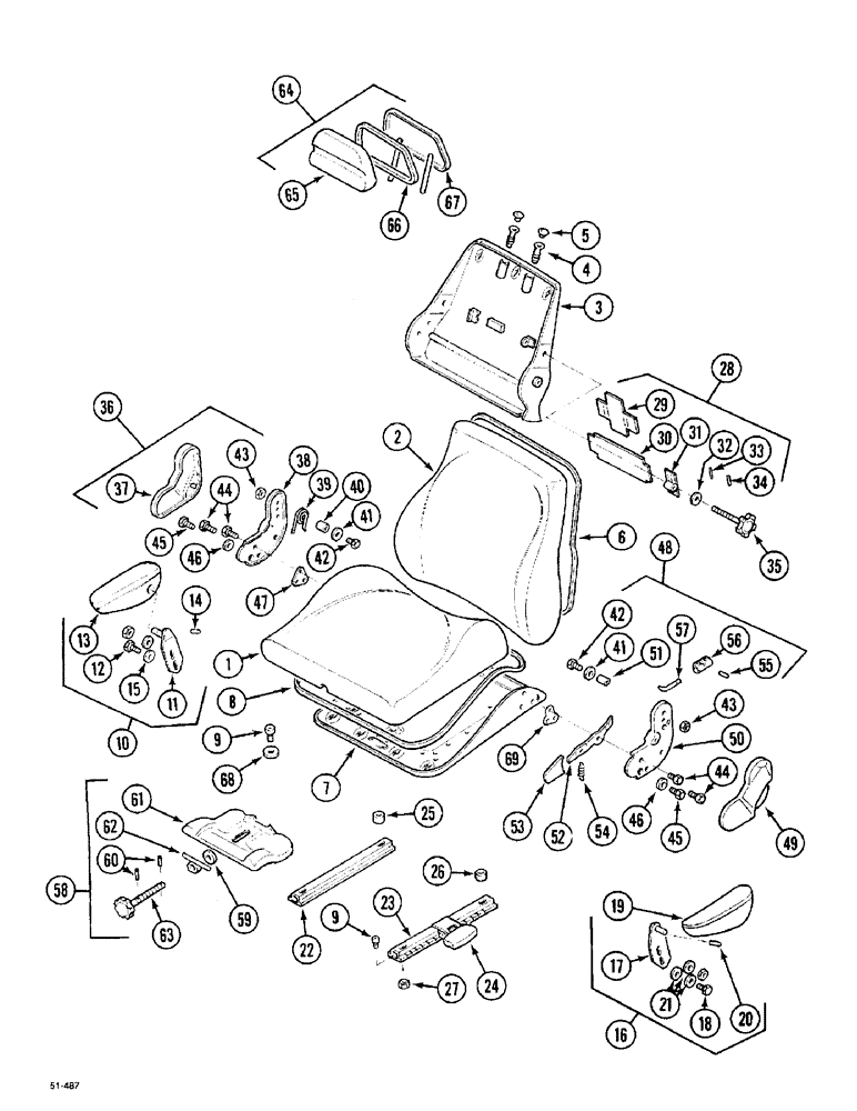 Схема запчастей Case IH 5150 - (9F-04) - SEAT - GRAMMER, ( - JJF1057367) (09) - CHASSIS/ATTACHMENTS