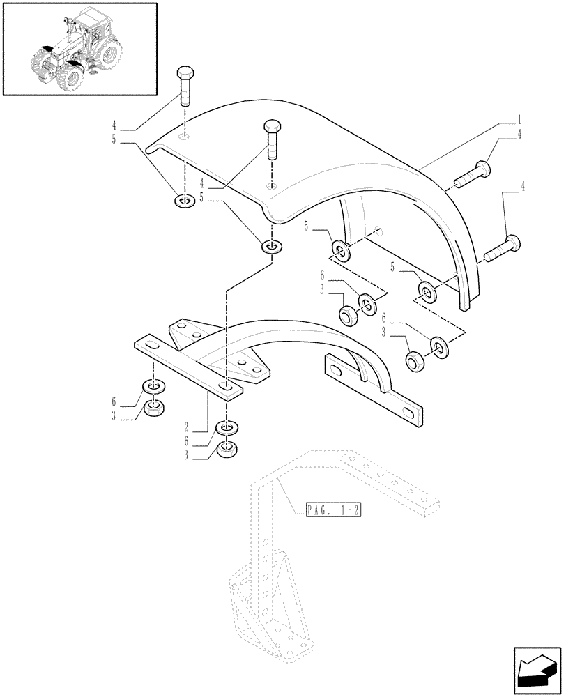 Схема запчастей Case IH MXU115 - (1.87.4/04[03]) - (VAR.024-025) DYNAMIC FRONT FENDERS (420, WIDE) (JAPAN) (08) - SHEET METAL