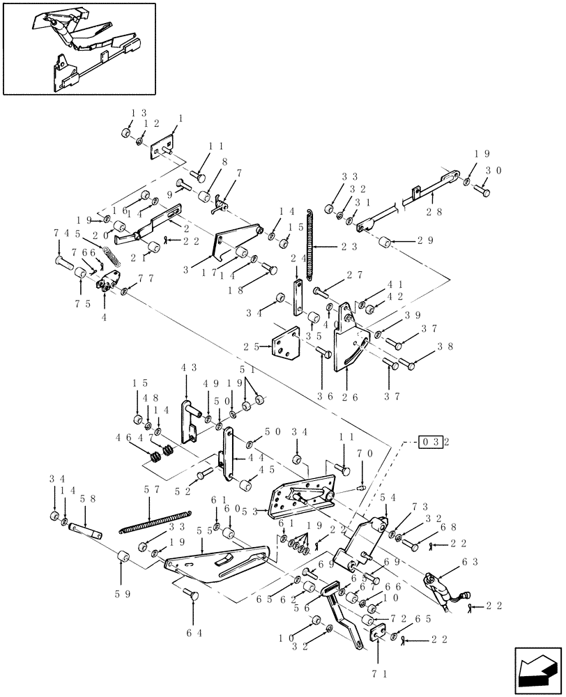 Схема запчастей Case IH RBX461 - (062) - NET WRAP, DRIVE & LATCH (68) - TYING/WRAPPING