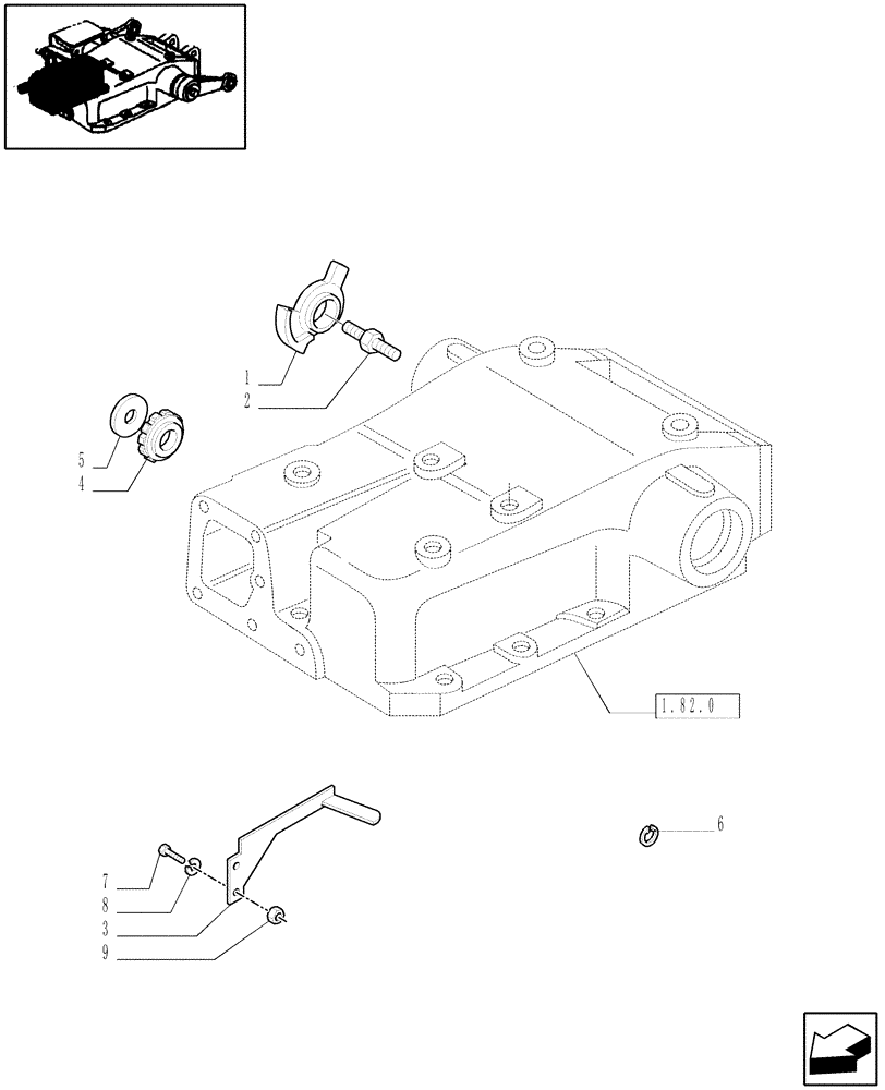 Схема запчастей Case IH JX95 - (1.82.5/01) - (VAR.558) LIFTOMATIC RANGE LIMITER DEVICE (07) - HYDRAULIC SYSTEM