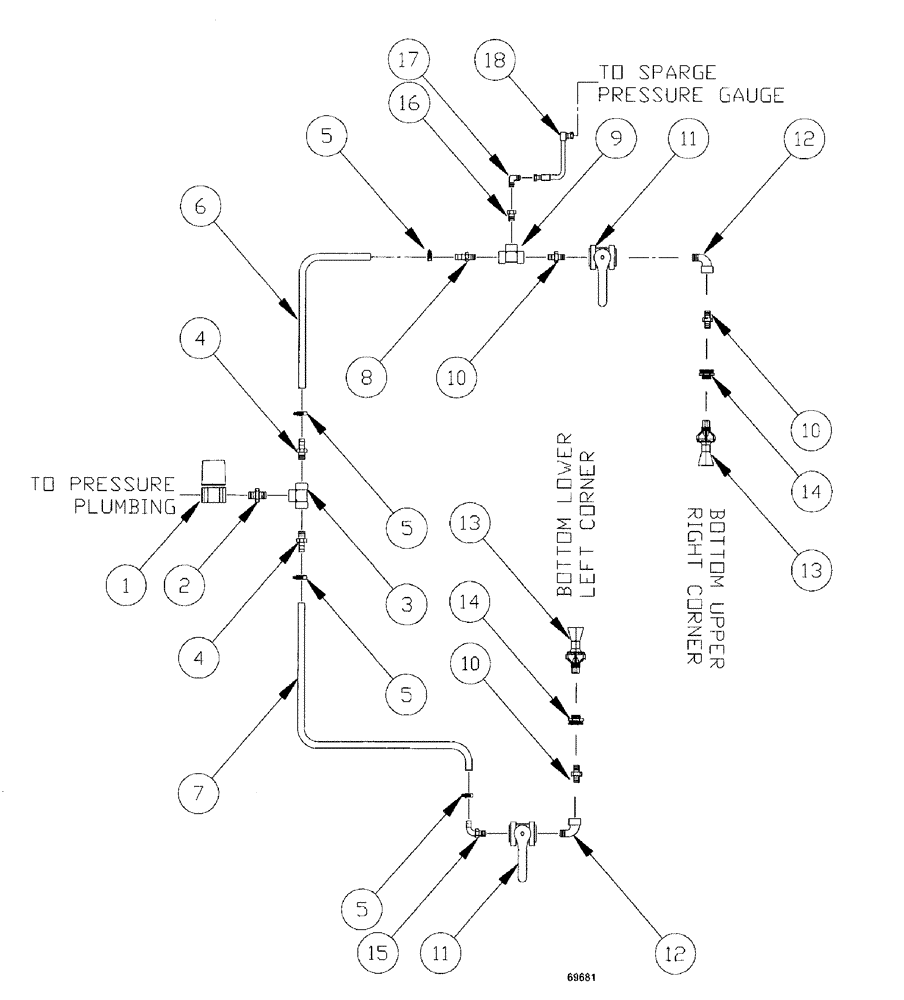 Схема запчастей Case IH SPX3185 - (180) - LIQUID PLUMBING, 750 GALLON ELIPTICAL POLY-SPARGE (78) - SPRAYING