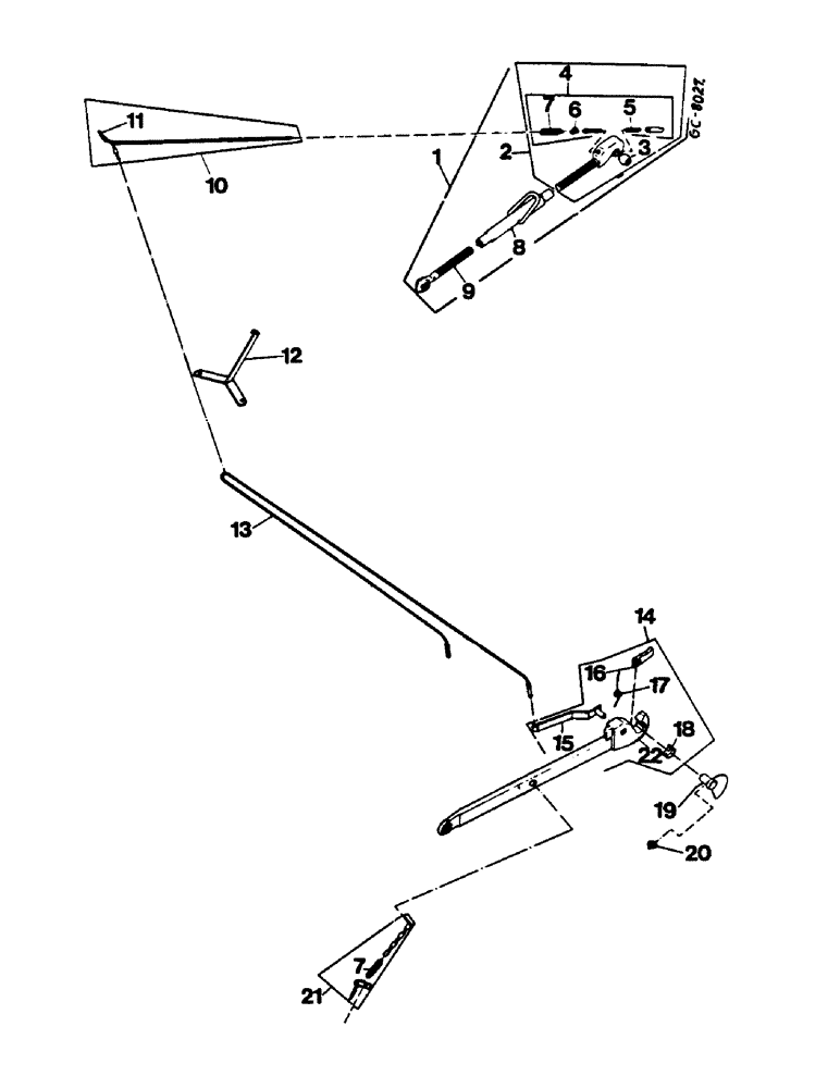 Схема запчастей Case IH 744 - (2F012) - UPPER AND LOWER LINK WITH QUICK COUPLER CONRAD (-XXX) (07) - HYDRAULICS