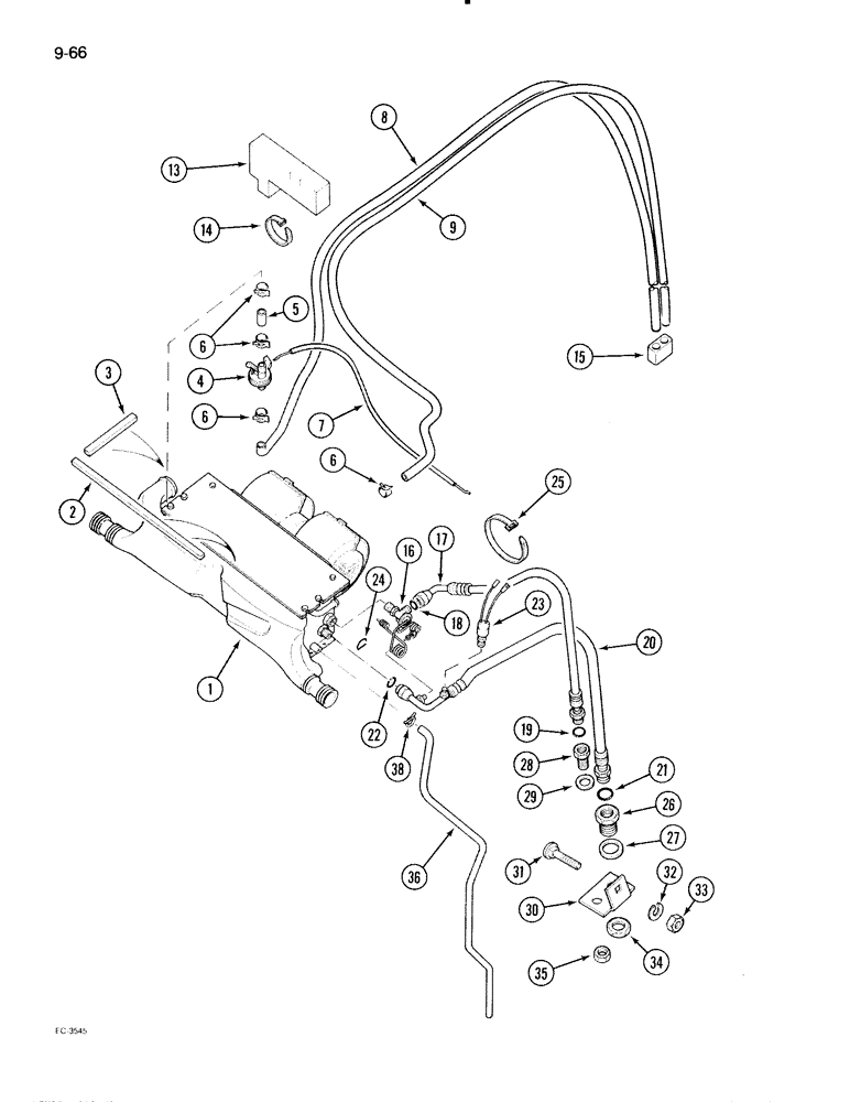 Схема запчастей Case IH 595 - (9-066) - CAB, AIR CONDITIONING PIPES (09) - CHASSIS/ATTACHMENTS