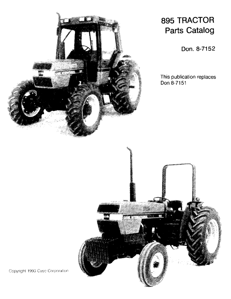 Схема запчастей Case IH 895 - (1-01) - 895 TRACTOR (00) - PICTORIAL INDEX