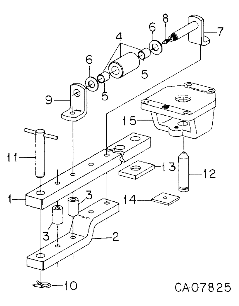 Схема запчастей Case IH 7488 - (09-08) - FRAME, HEAVY DUTY SWINGING DRAWBAR, WITHOUT HYDRAULIC DRAFT CONTROL (12) - FRAME