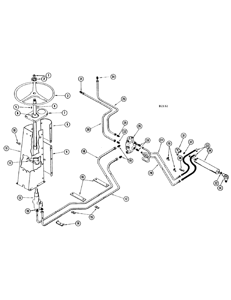 Схема запчастей Case IH 1010 - (288) - HYDROSTATIC STEERING SYSTEM, SERIAL NUMBER 8243201 AND AFTER (41) - STEERING