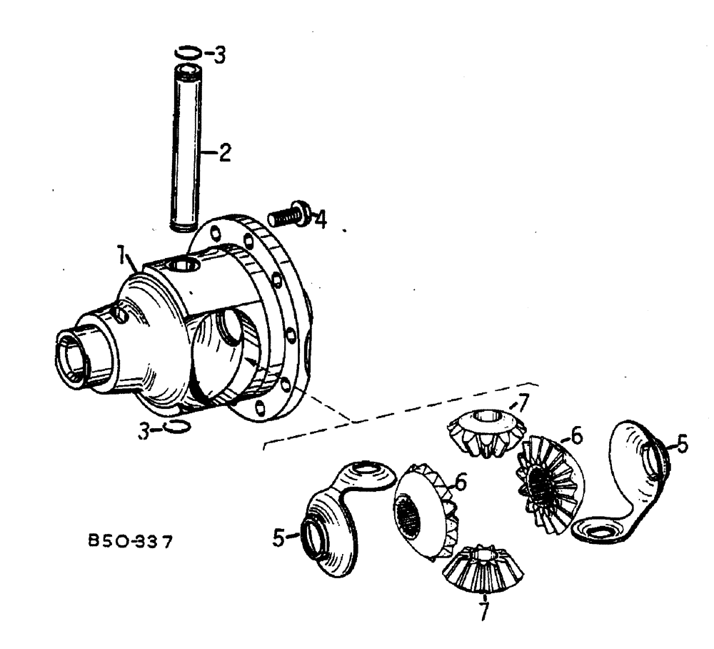 Схема запчастей Case IH 884 - (07-114) - DIFFERENTIAL - 4 WHEEL DRIVE - Z F 4 WHEEL DRIVE (04) - Drive Train