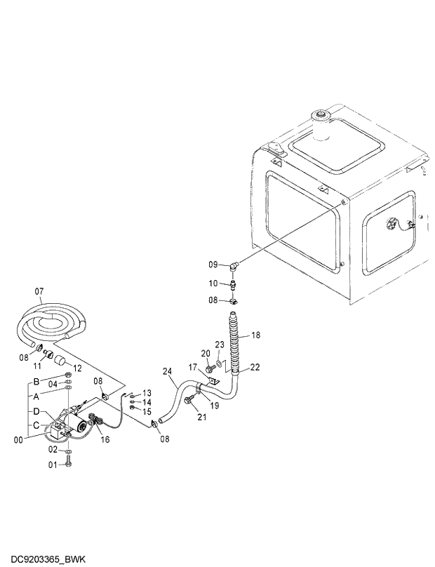 Схема запчастей Hitachi ZX250LCK-3G - 025 FUEL FEED PUMP 01 UPPERSTRUCTURE