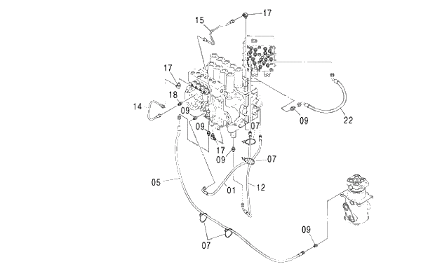 Схема запчастей Hitachi ZX250LCK-3G - 056 PILOT PIPING (C-2) 01 UPPERSTRUCTURE