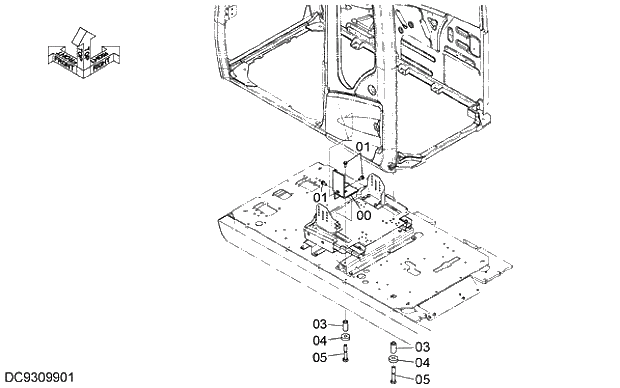 Схема запчастей Hitachi ZX470LC-5G - 017 ANCHOR BOLT 10 CAB
