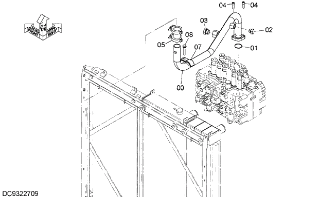 Схема запчастей Hitachi ZX350LCK-5G - 004 RETURN PIPING (2) 04 HYDRAULIC PIPING