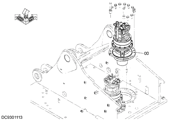 Схема запчастей Hitachi ZX470LC-5G - 002 SWING DEVICE (R) 04 HYDRAULIC SYSTEM