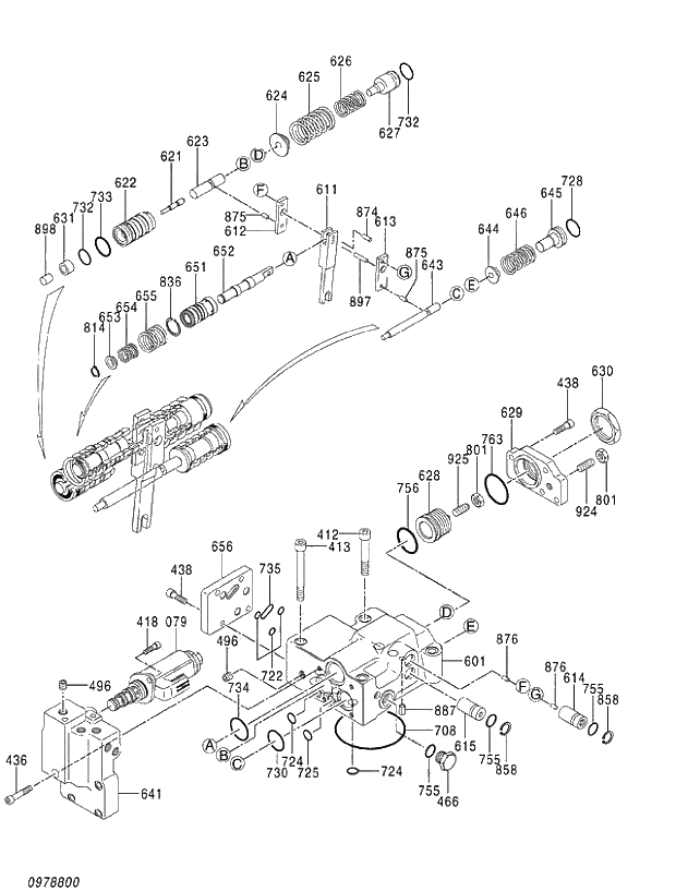 Схема запчастей Hitachi ZX470R-3 - 006 REGULATOR;PUMP (020001-)_01. 01 PUMP